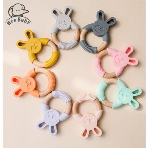 Baby Birth Silicone Teethers Cartoon Animal Baby Molar Toys Colorful Teether For Teeth Baby Teether Ring 0-12 Months Baby Items