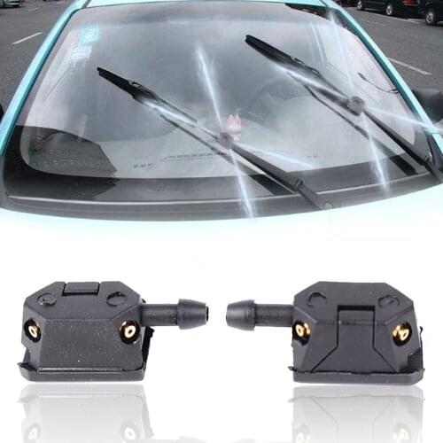 2Pcs Car Windscreen Wiper Nozzle Washer Water Spray 8mm 9mm Adjustable Arm 4 Way Water Spray Wiper Replacement