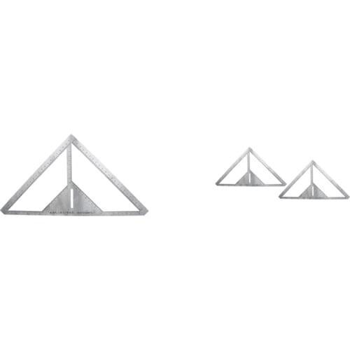 Stainless Steel Thicken Floor Drain Ruler Tile Triple-cornered Ruler Multiple Patterns Bricklayer Measuring Tool