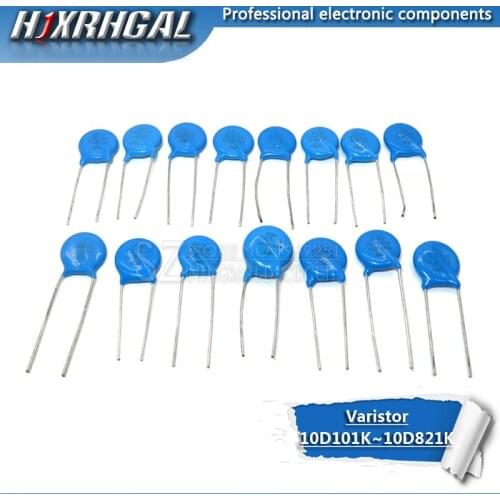 10PCS Varistor 10D101K 10D102K 10D241K 10D270K 10D271K 10D330K 10D391K 10D431K 10D470K 10D471K 10D821K piezoresistor hjxrhgal