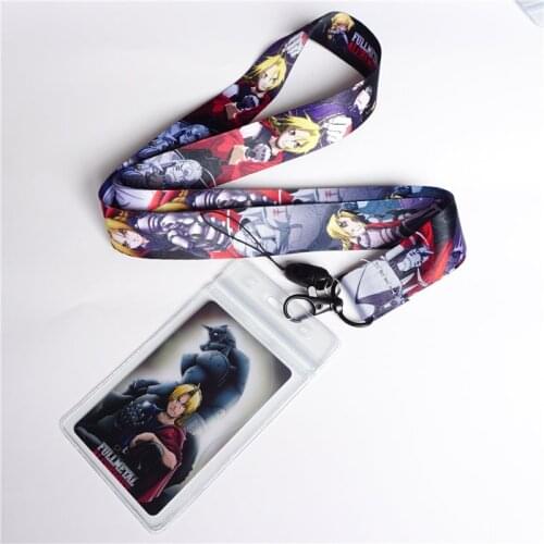 Japan Anime Fullmetal Alchemist Key Chains Neck Strap Lanyards for keys Mobile Phone Straps Rope ID Card Gym Hang Rope Lariat
