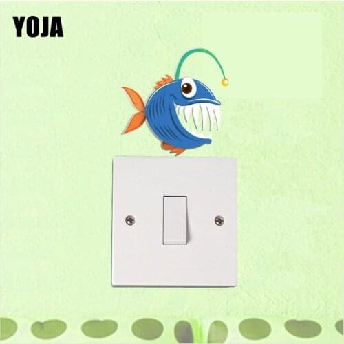 YOJA Personality Room Switch Fish Decal Wall Sticker PVC Decor Accessories 11SS0074