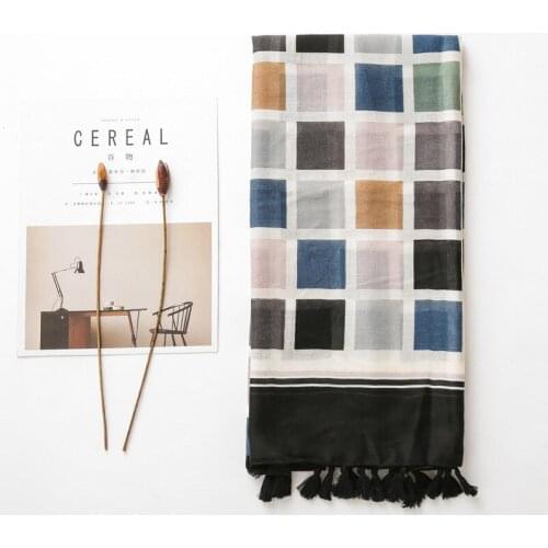 Soft Viscose Scarf Women Thin Vicose Scarf Flower Printed Scarves Multi-Purpose Neckerchief Designer Scarf Foulard Femme 2020