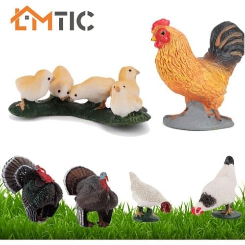 Animal Chickens Model Farm Home Decor Garden Decoration Accessories Crafts Statue Kids Educational Toys Simulation Animal Gifts