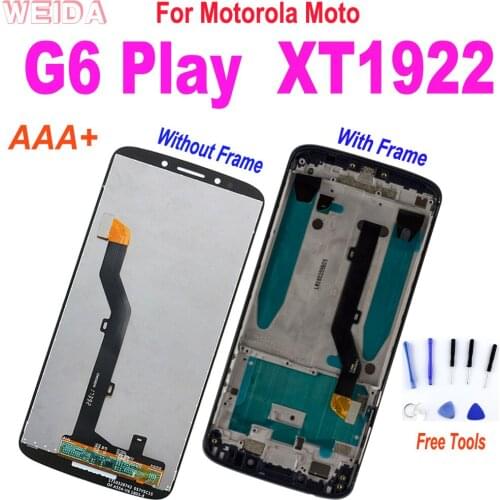 For Motorola Moto G6 Play XT1922 LCD Display Touch Screen Digitizer Assembly with Frame Replacement Parts for Moto G6 Play LCD