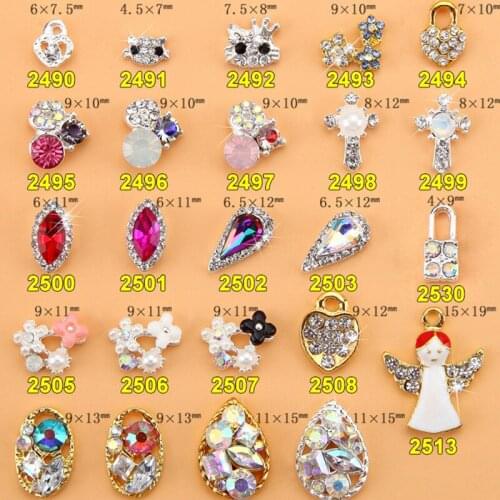 10pcs fashion nail charm Special Square oval Beads Rhinestone Gem 3D Metal Nail Art Tips Slice Manicure for Nail Art Designs