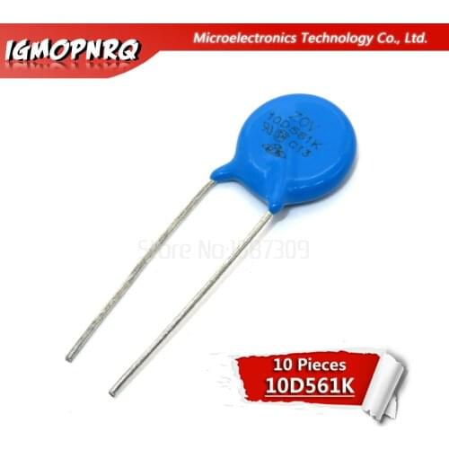 10pcs varistor 10D561K 560V piezoresistor 10D561