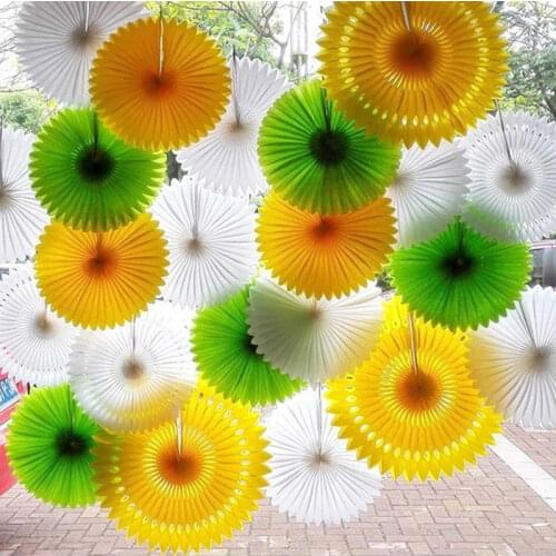 12 Inch 30cm Tissue Paper Fan Decorative Flowers Minions Party Supplies Baby Shower Favors Happy Birthday Decoration