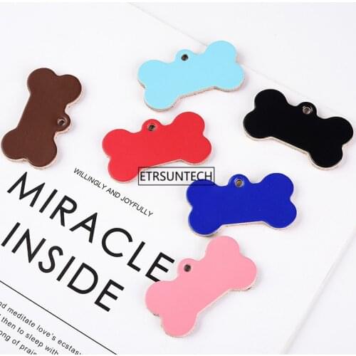 200pcs Cat Dog ID Tag Collar Pet Charm Pet Name Pendant DIY Necklace Collar Puppy Cat Collar Accessory