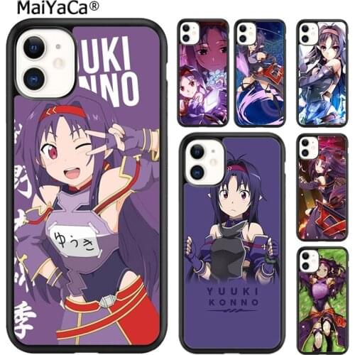 MaiYaCa Konno Yuuki Sword Art Online Phone Case For iPhone SE 6 6s 7 8 plus X XR XS 11 12 pro max Samsung Galaxy S8 S9 S10 shell