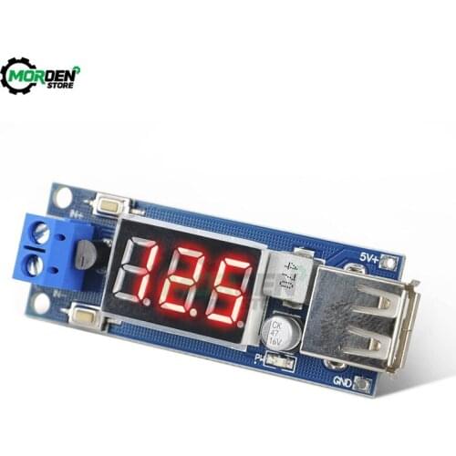 DC-DC Step Down Buck Converter Module USB Charger Power Transformer LED Display Voltmeter Voltmeter DC 4.5-40V to 5V 2A