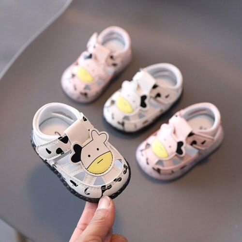 0-2T Newborn Toddler Shoes Baby Boy Girl Sandals First Walkers Cute Cartoon Calf Soft Sole Kids Infant Bebe Summer Shoes 11-13cm