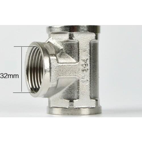 DN25 1" BSP Female Tee 201 Stainless Steel Pipe Fitting Connector Coupling Adapter