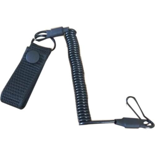 Anti-lost Elastic Lanyard Rope Military Spring Safety Strap Tactical Gun Rope