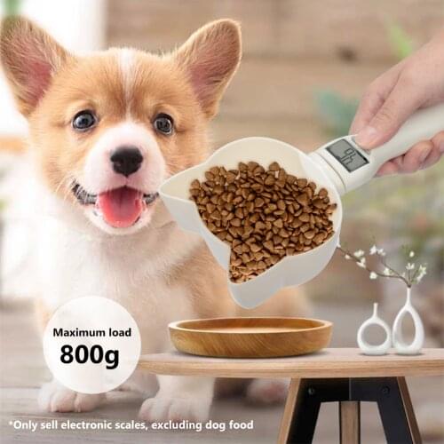 Pet Food Scoop Scale Multi-Use Dog Cat Feeding Scoop Pet Food Water Digital Display Electronic Measuring Spoon Pets FeedingTools