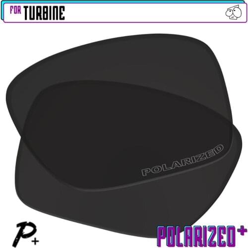 EZReplace Polarized Replacement Lenses for - Oakley Turbine Sunglasses - Black P Plus
