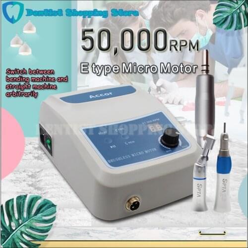 Contra anlge Plus Straight handpiece Micromotor Equipament 50,000RPM Non-Carbon Brushless Dentista Tooth Jewelry Polishing Lab