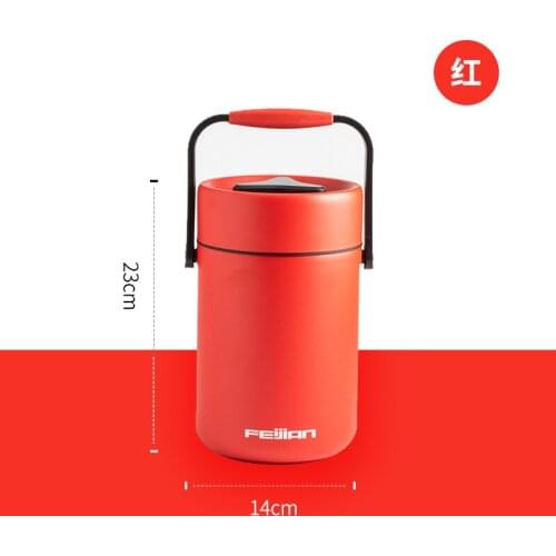 Lunch Bucket Box Large Capacity Stainless Steel Portable Insulation Pot Lunch Box Adult Office Fiambrera Food Packaging ED50TH