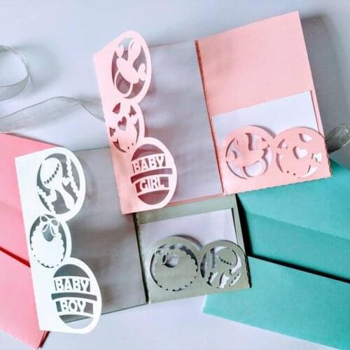 Baby Boy Girl Metal Cutting Dies Invitation Stencil Scrapbook DIY Paper Cards Embossing Handmade Gift For Wedding Birthday Party