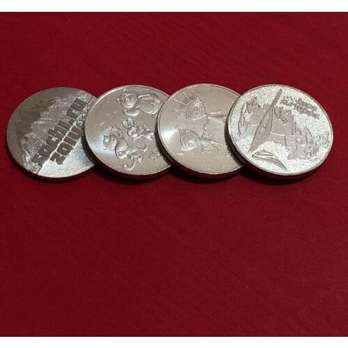 27mm Set 4 PCS Coins, Russia, Sochi Sport Coin 2014 UNC Original Coin