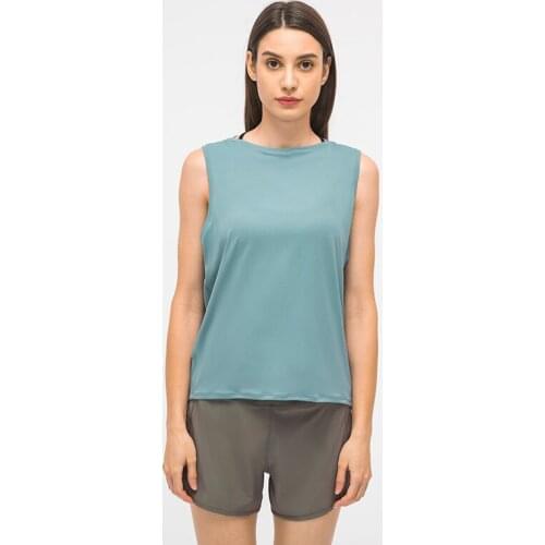 NWT 2021 Women Loose Tank Running Workouts Clothes Yoga Tank Tops Stretch Sexy Blouse Gym Tank Back Sports Vest