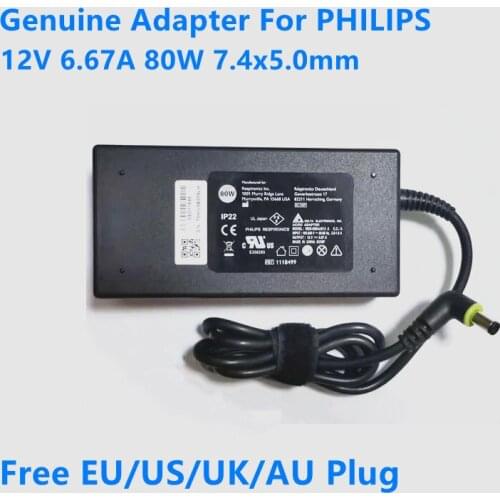 Genuine 12V 6.67A 80W 7.4x5.0mm MDS-080AAS12 A AcBel ADE022 AC Adapter For PHILIPS 1118499 DORMA 200 500 CAX500T12 Power Charger