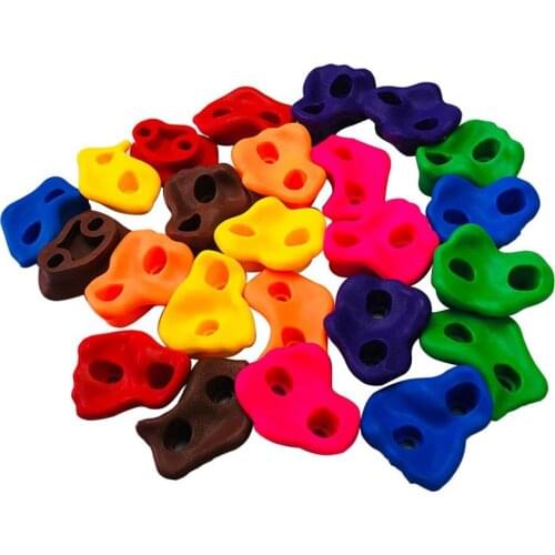 10pcs/set Rock Climbing Holds Fitness Kids Strength Training Easy Install Indoor Outdoor Backyard Toys Assorted Mixed Color