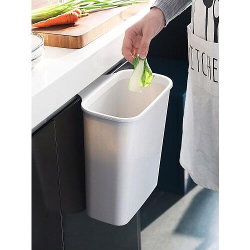 Kitchen Cabinet Door Hanging Trash Garbage Bin Can Rubbish Container Household Cleaning Tools Waste Bins Desktop Garbage Box