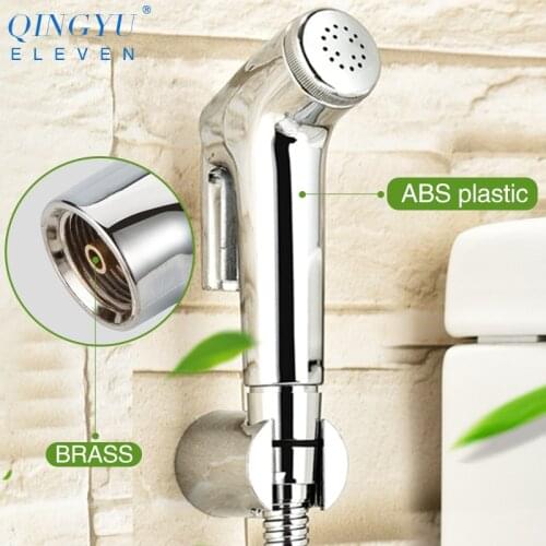 QINGYU ELEVEN toilet anal shower set high pressure Handheld Shattaf bidet spray gun shower toilet bidet sprayer set