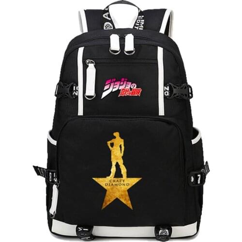 2020 New JoJos Bizarre Adventure Laptop Backpack 17 " College Students Bag Bookbag Travelbag Cosplay JOJO Cartoon School bags