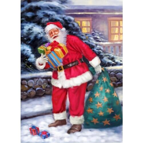 Santa Claus Diamond Painting Christmas Round Full Drill Portrait 5D Nouveaute DIY Mosaic Embroidery Cross Stitch Home Decor Gift