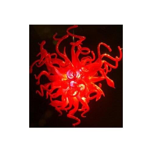 Contemporary Red Murano Glass Chandelier Lighting