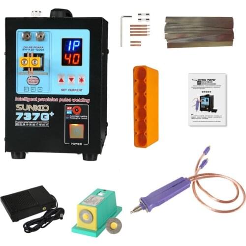 SUNKKO 737G+ Spot Welder 4.3KW High Power Automatic Sensing Pulse Spot Welding Machine With Pen For 18650 Battery Pack Welding