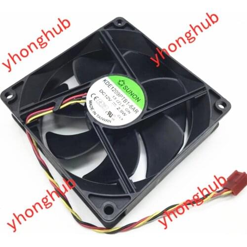 SUNON KDE1209PTB1-6AR 13.(2).F.GN DC 12V 2.9W 92x92x25mm 3-wire Server Cooling Fan