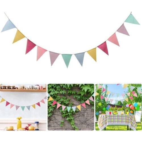 4M Flags Pennants Colorful Flag Pennant Birthday Bunting Festival Decor Vintage Decor Wedding Flags Garland Children Decoration