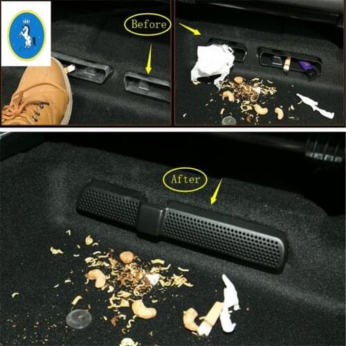 Yimaautotrims Seat Chair Below Air Condition AC Vent Outlet Protector Cover Trim For Volkswagen VW Tiguan 2016 - 2020 Plastic