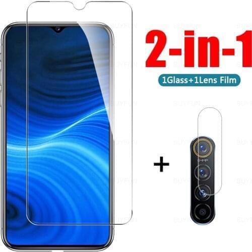 2-in-1 Cover Tempered Glass On The For Oppo Realme XT X2 Screen Protector For Realme Pro X3 X50 X50 Pro Phone Camera Lens Film