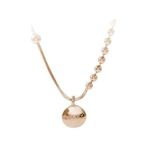 2020 new fashion Sterling Lucky bean letter necklace women ins cold talk about wind personality short clavicle chain neck