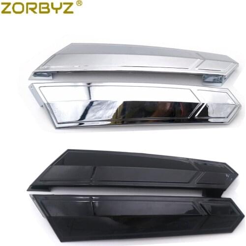 ZORBYZ Chrome/Black Saddlebag Hinges Covers For Victory Cross Country Tour Magnum 2010-2017 Hard-Ball 2012-2013