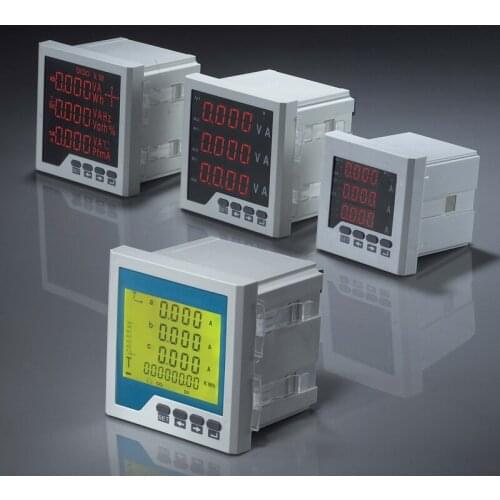 1pcs multi-standard three-phase voltmeter intelligent digital display meter voltmeter AC voltmeter programmable alarm meter 220V