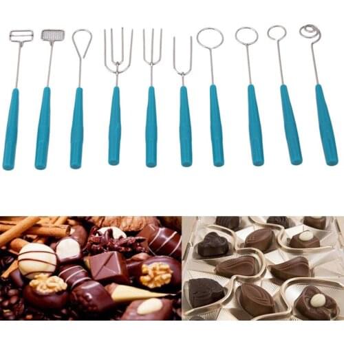 10PCS Chocolate Dipping Fork Cake Fondue Fountain Decorating Tool DIY 1 Set New Party Supplies Drop Shipping