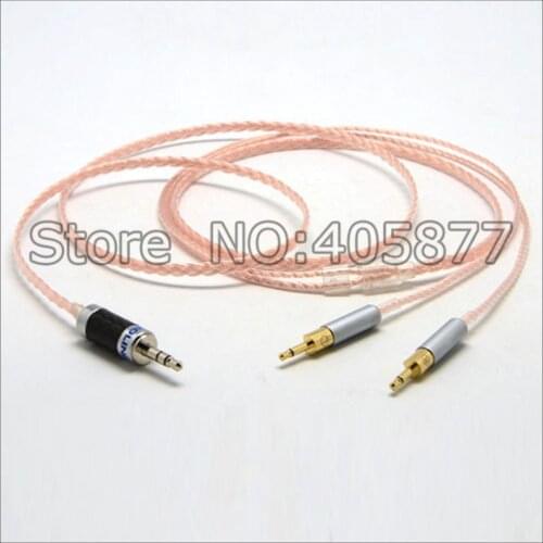 120cm High quality Rhodium plated 3.5MM plug cable copper headphone upgrade cable for HD700