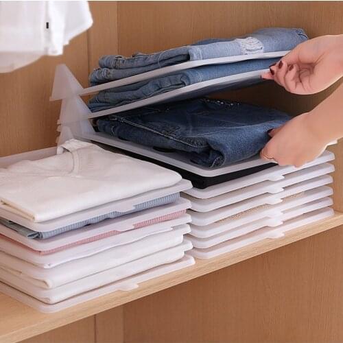 5/10pcs T shirt Clothes Organizer Closet Storage Travel Clothes Organizer System T-Shirt Folding Board Home Necessity Organizer