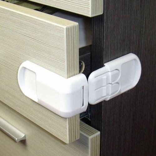 5pcs Plastic Baby Safety Protection From Children In Cabinets Boxes Lock Drawer Door Terminator Security Product