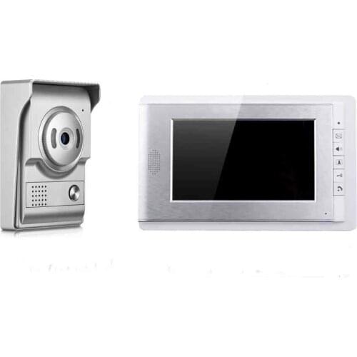 7 inch villa wired doorbell video door phone intercom system with chime