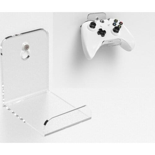 Acrylic Transparent Headphones Stand Hanging Earphone Holder, Wall Mounted Display Rack Game Controller Bracket Headset Stand