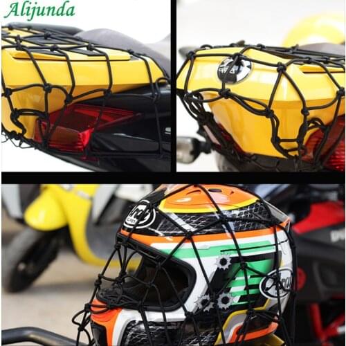 Motorcycle Luggage Net Motor ATV Bike 6 Hooks Hold Down Fuel Tank Helmet Luggage Cargo Mesh Web Bungee Net Tank Styling