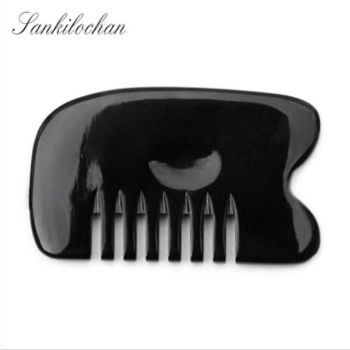 Large Natural Buffalo horn SPA Scraping Plate Body Massager Chinese Traditional Acupuncture Massage GuaSha Board Scrape Therapy