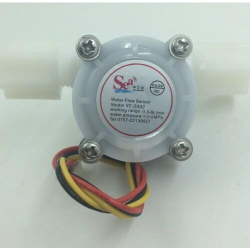 Water Flow Sensor Switch Meter Counter Indicator Hall Flowmeter 0.3-6L/min G1/4 Drinking machine Electrolysis Smart toilet