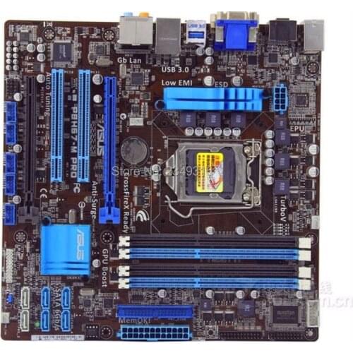 For Asus P8H67-M PRO Desktop Motherboard H67 Socket LGA 1155 i3 i5 i7 DDR3 32G UEFI BIOS Original Used Original Mainboard